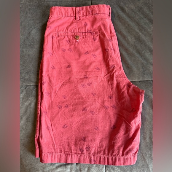 IZOD Salt Water Pink Flat Front Shorts Casual Summer Style Size 34 - Picture 3 of 4